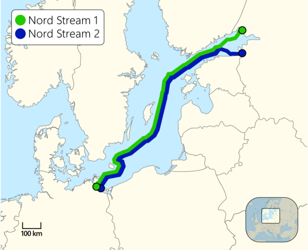 Nordstream-Leitungsverlauf